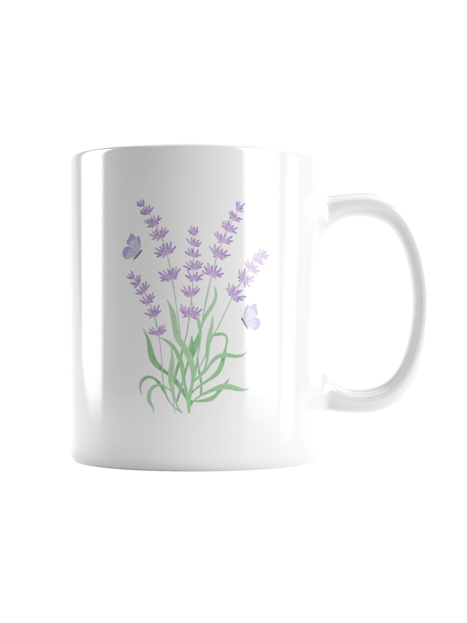 Lavender and Butterfly Floral Coffee Mug product image (7)