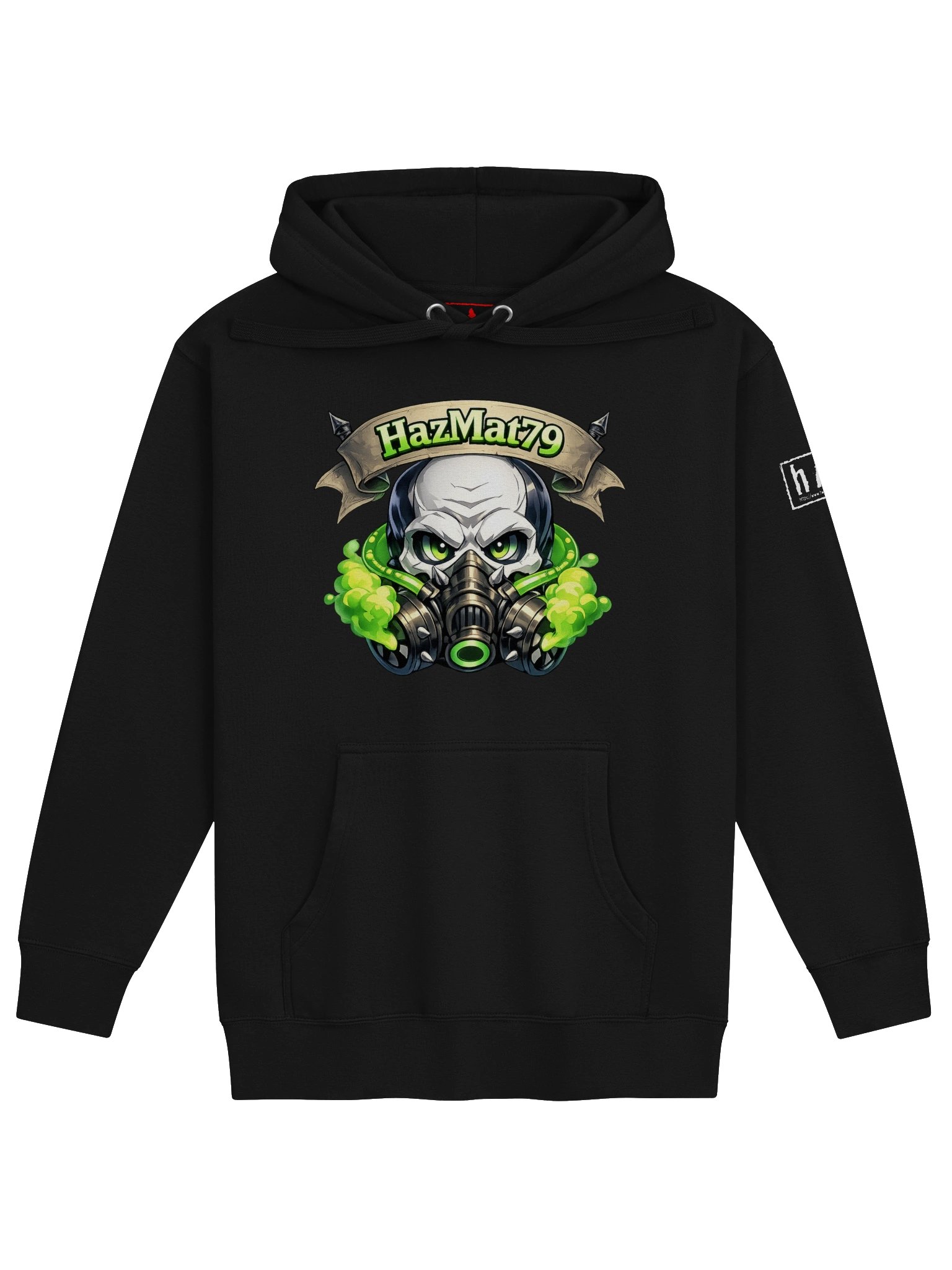 HazMat Skull Hoodie – Toxic Green Gas Mask Graphic product image (1)
