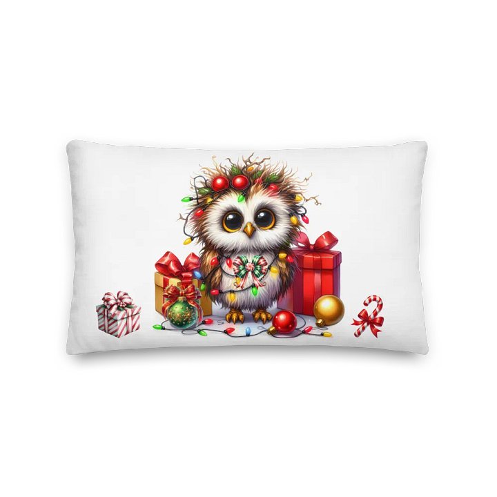 Christmas Pillow - Festive Baby Owl product image (1)