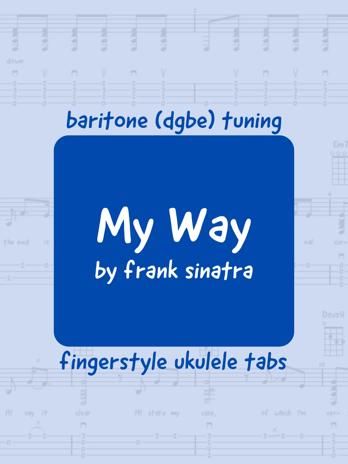 Frank Sinatra - My Way (uke tabs) product image (1)
