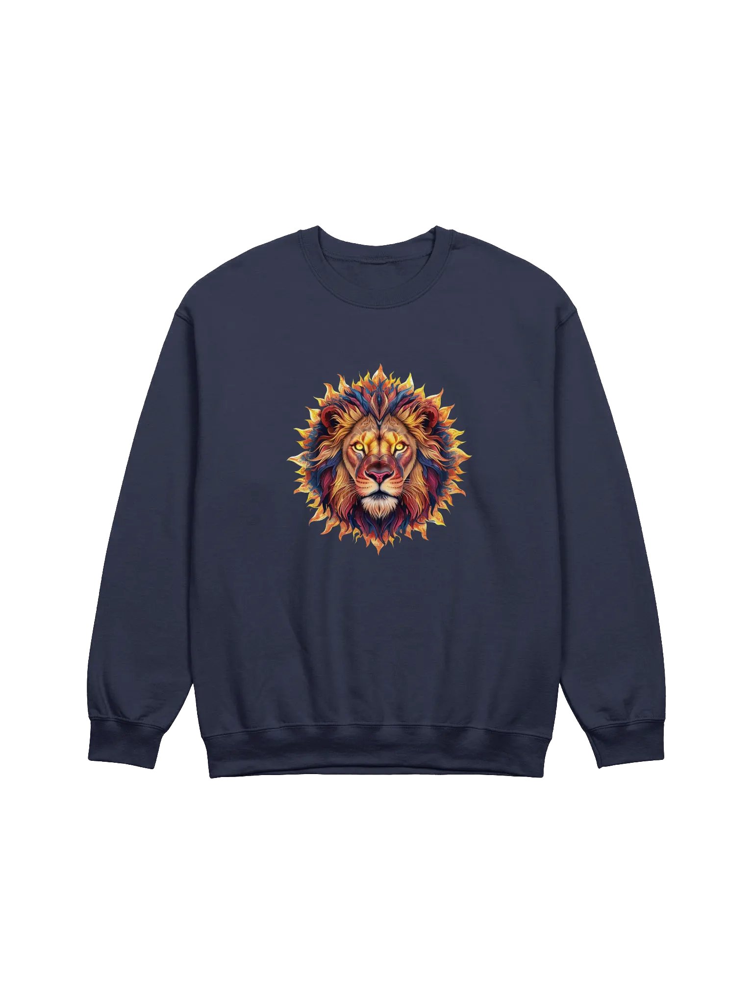 Blazing Majesty: The Fireborn Lion - Air-Spun Classic Crewneck Sweatshirt product image (2)