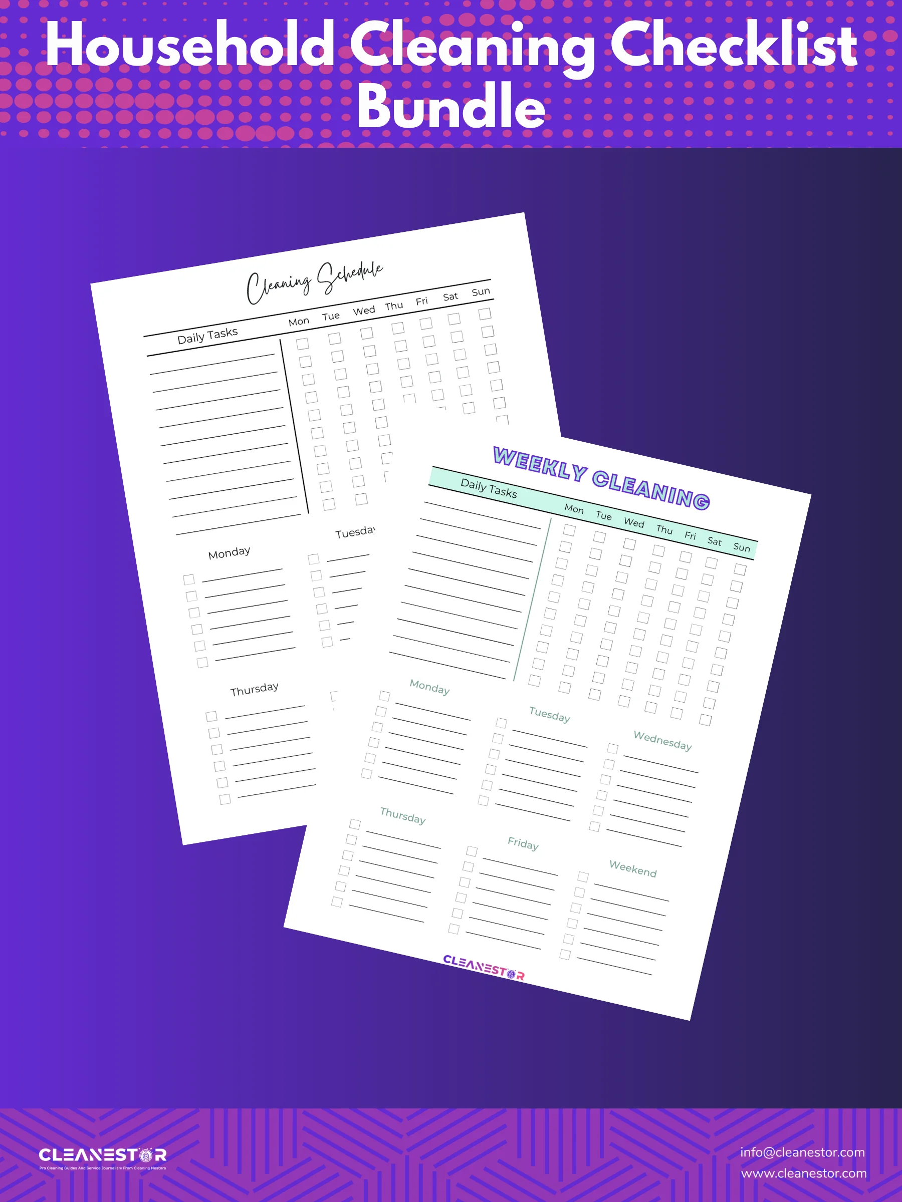 Household Cleaning Checklist Bundle product image (2)
