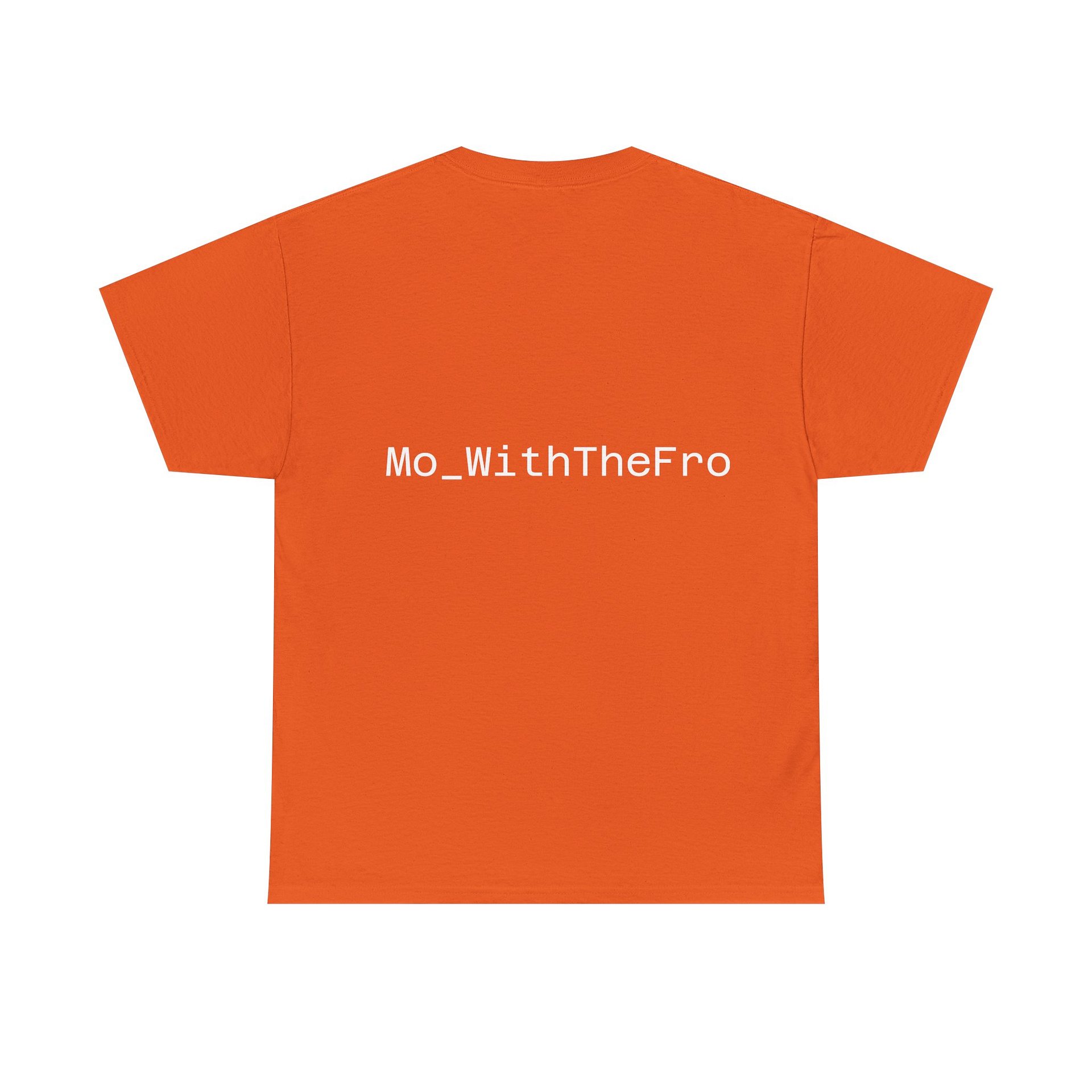Mo_WithTheFro Cotton T-Shirt With White logo Orange product image (2)