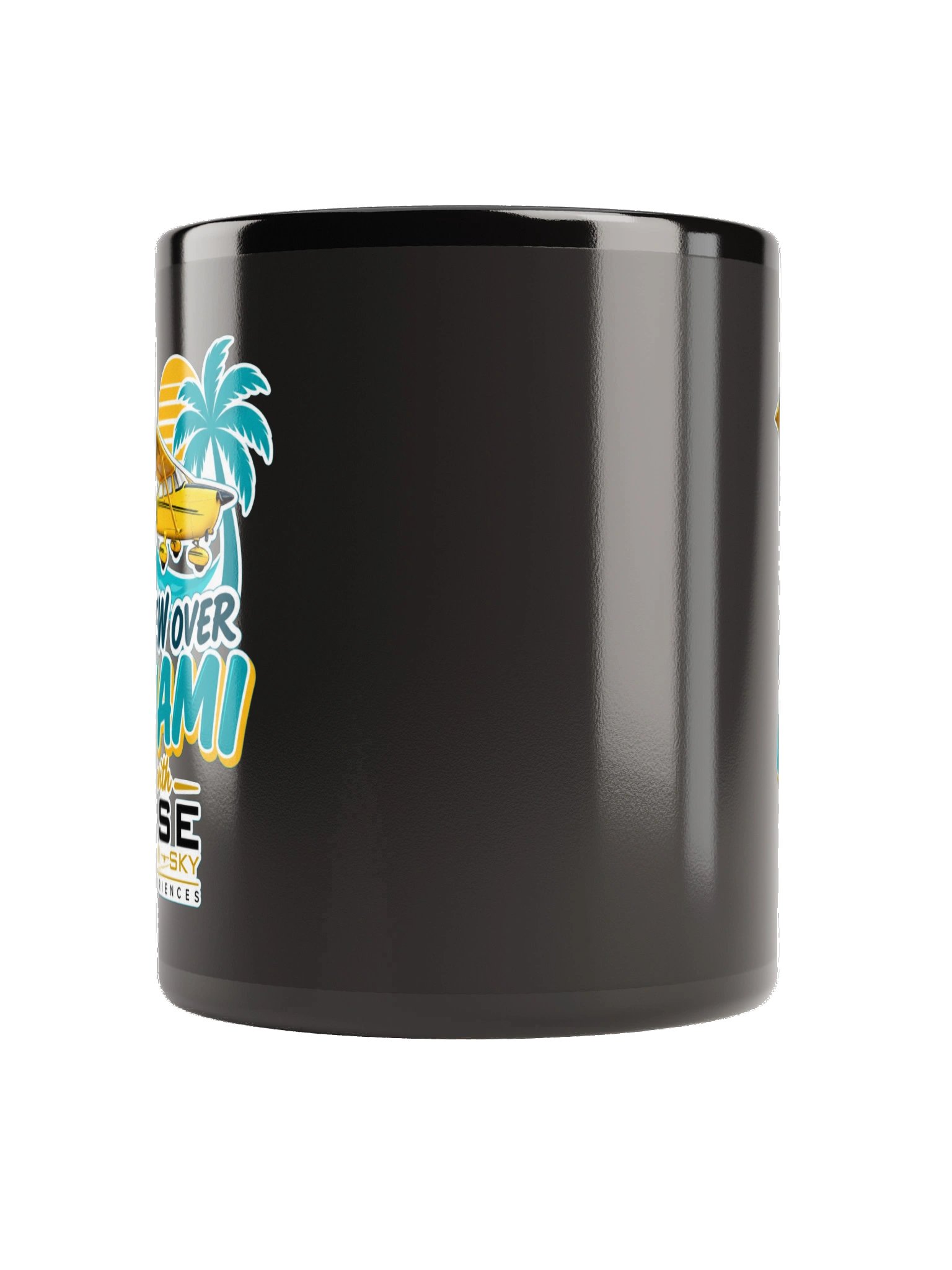 I Flew Over Miami Black Mug — MSE Aviation Souvenir product image (4)