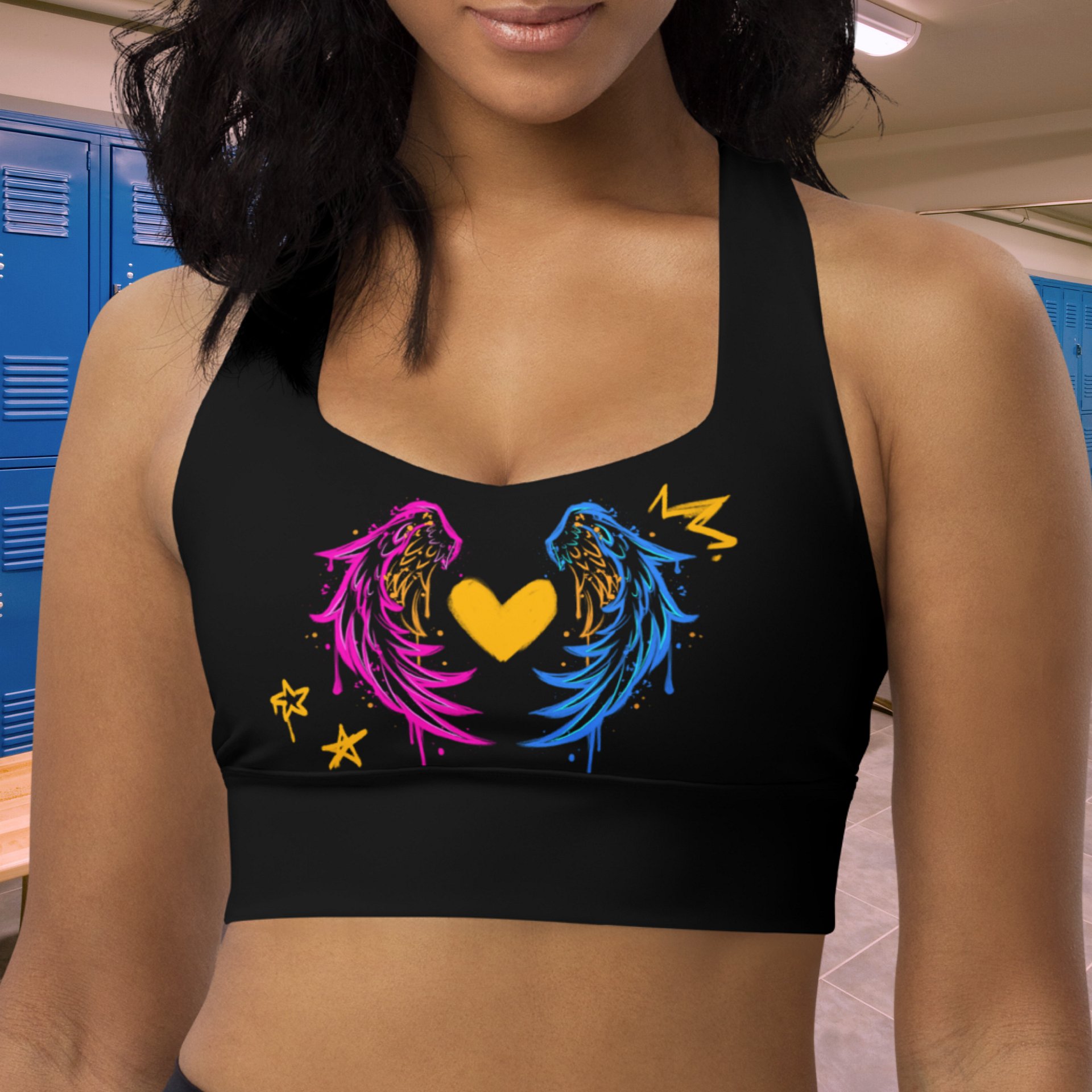 RISE Collection: Subtle Pansexual Pride Phoenix Mild Compression Sports Bra product image (1)