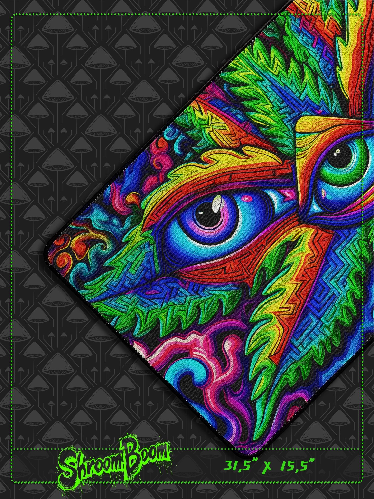 Third Signal - Symmetrical Psychedelic Desk Mat 31.5 x 15.5 product image (2)