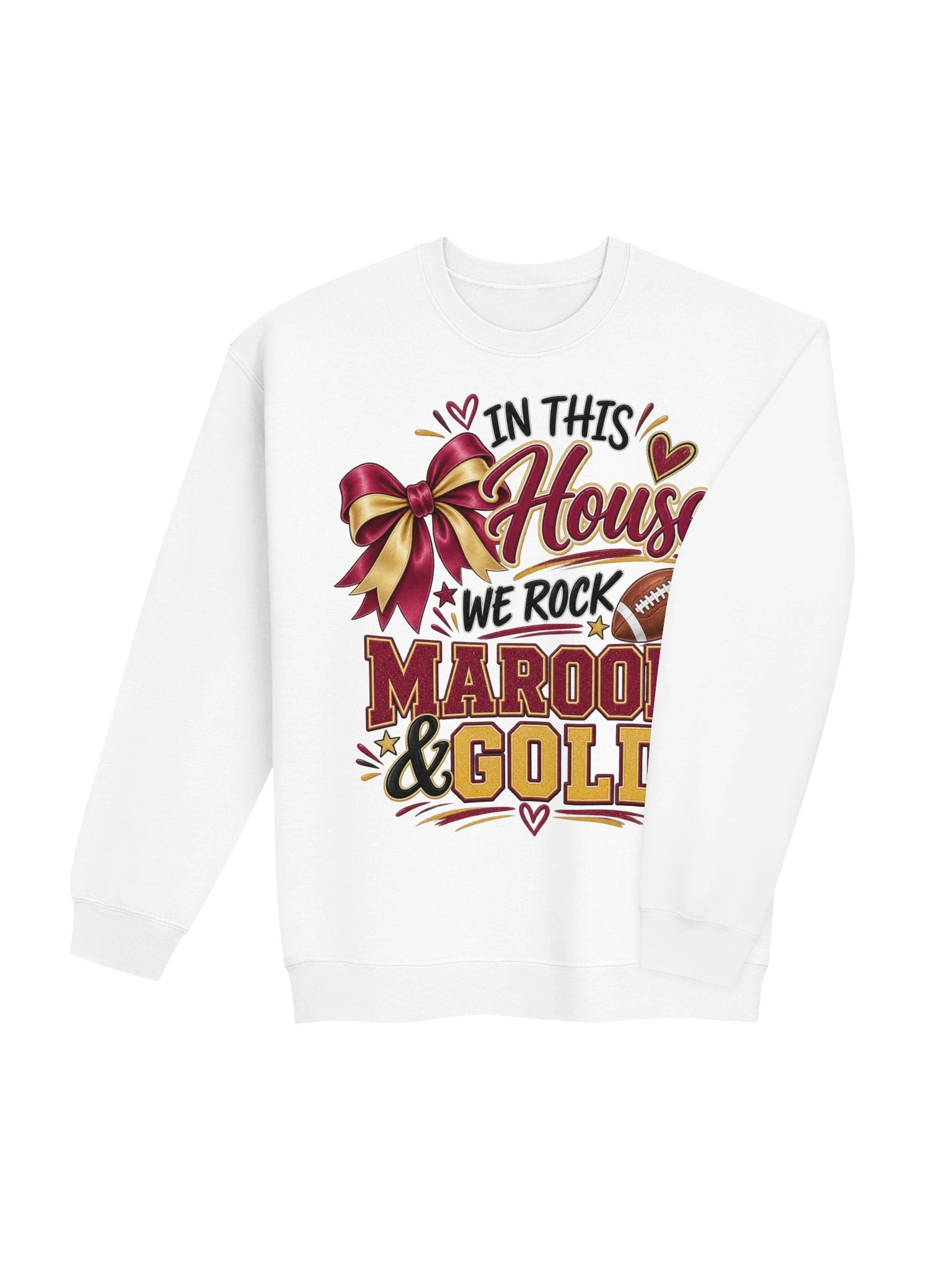In This House We Rock Maroon & Gold Sweatshirt product image (13)