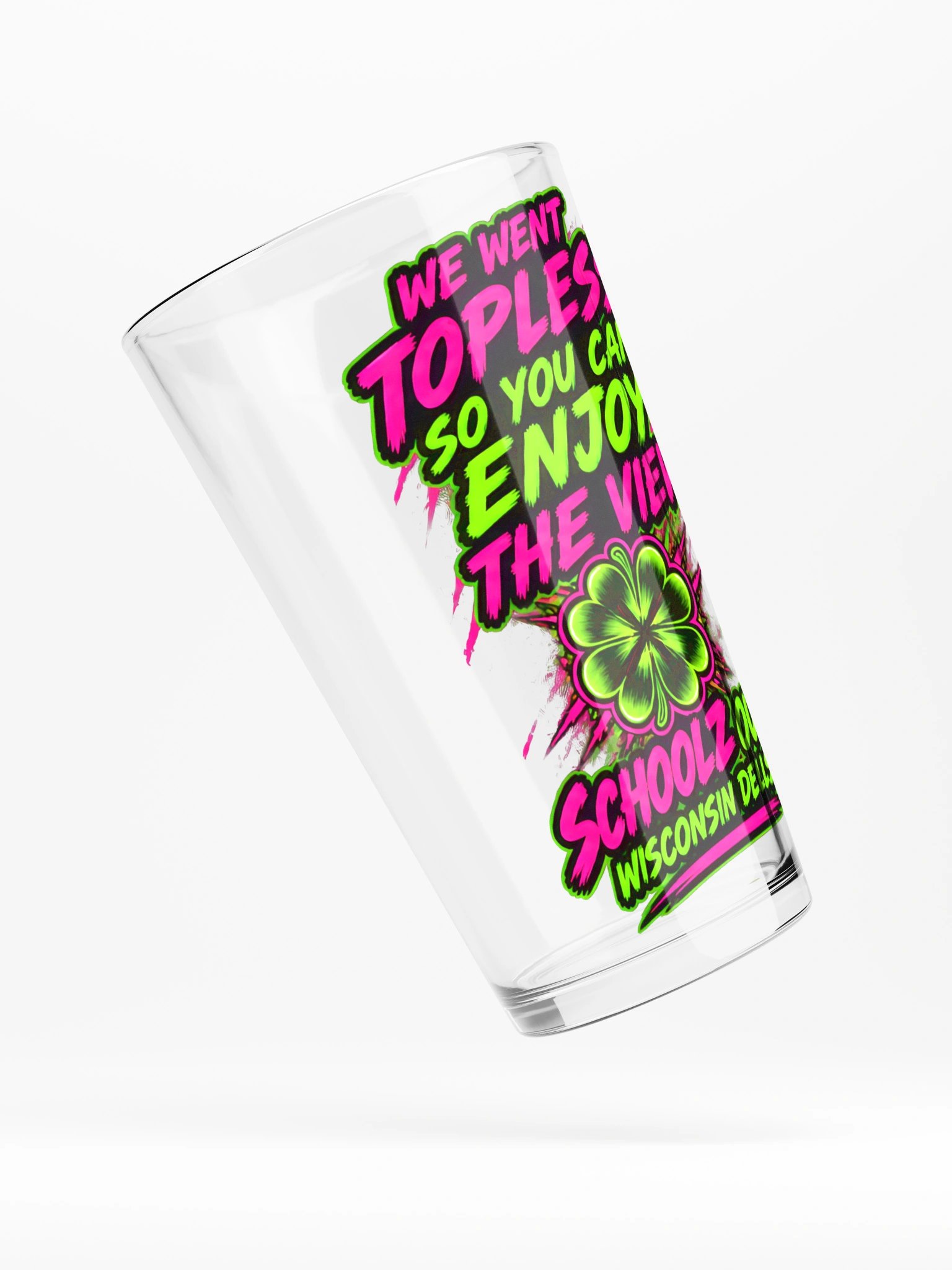 Schoolz Out Wisconsin Dells We Went Topless Pint Glass product image (4)