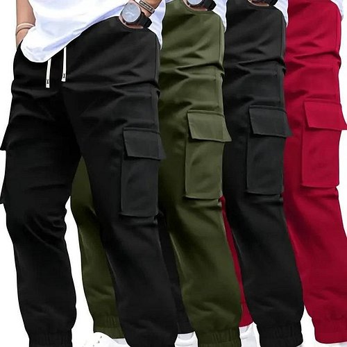 Check out Men's Multi-pocket Tappered Leisure Pants 
 Product information:
 
 Color: gray, black, red, Army Green
 
 Elastic:...