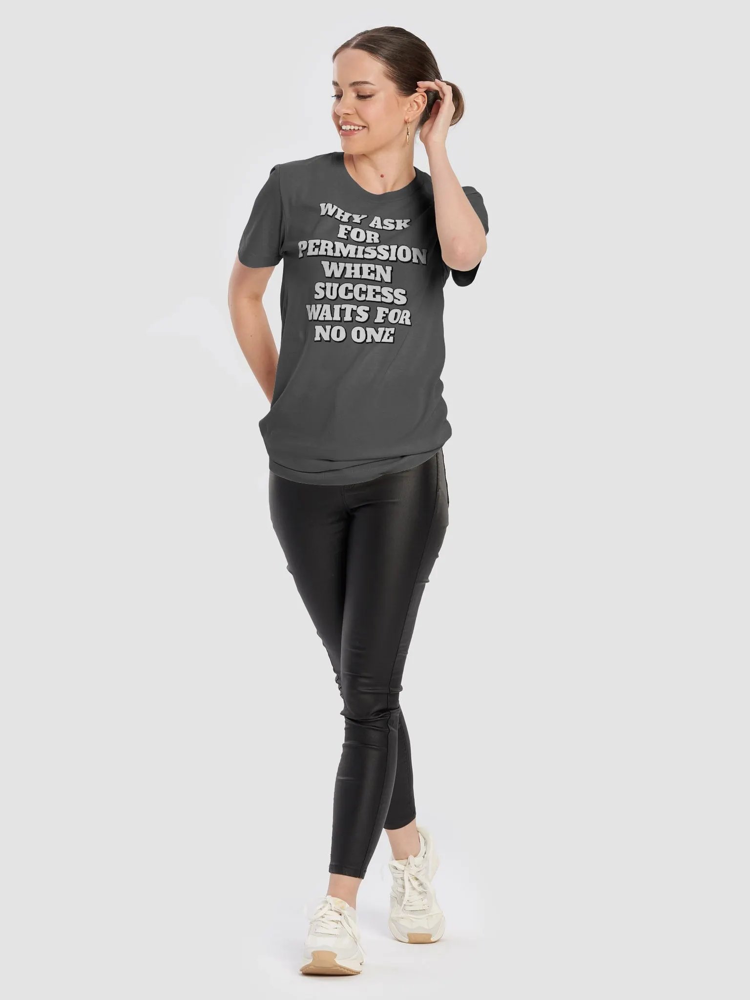 Why Ask For Permission When Success Waits For No One - Motivational T-shirt product image (6)