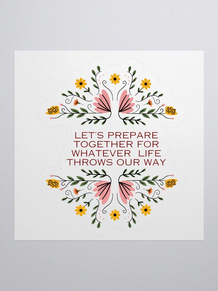 Let's Prepare Together Floral Stickers product image (1)