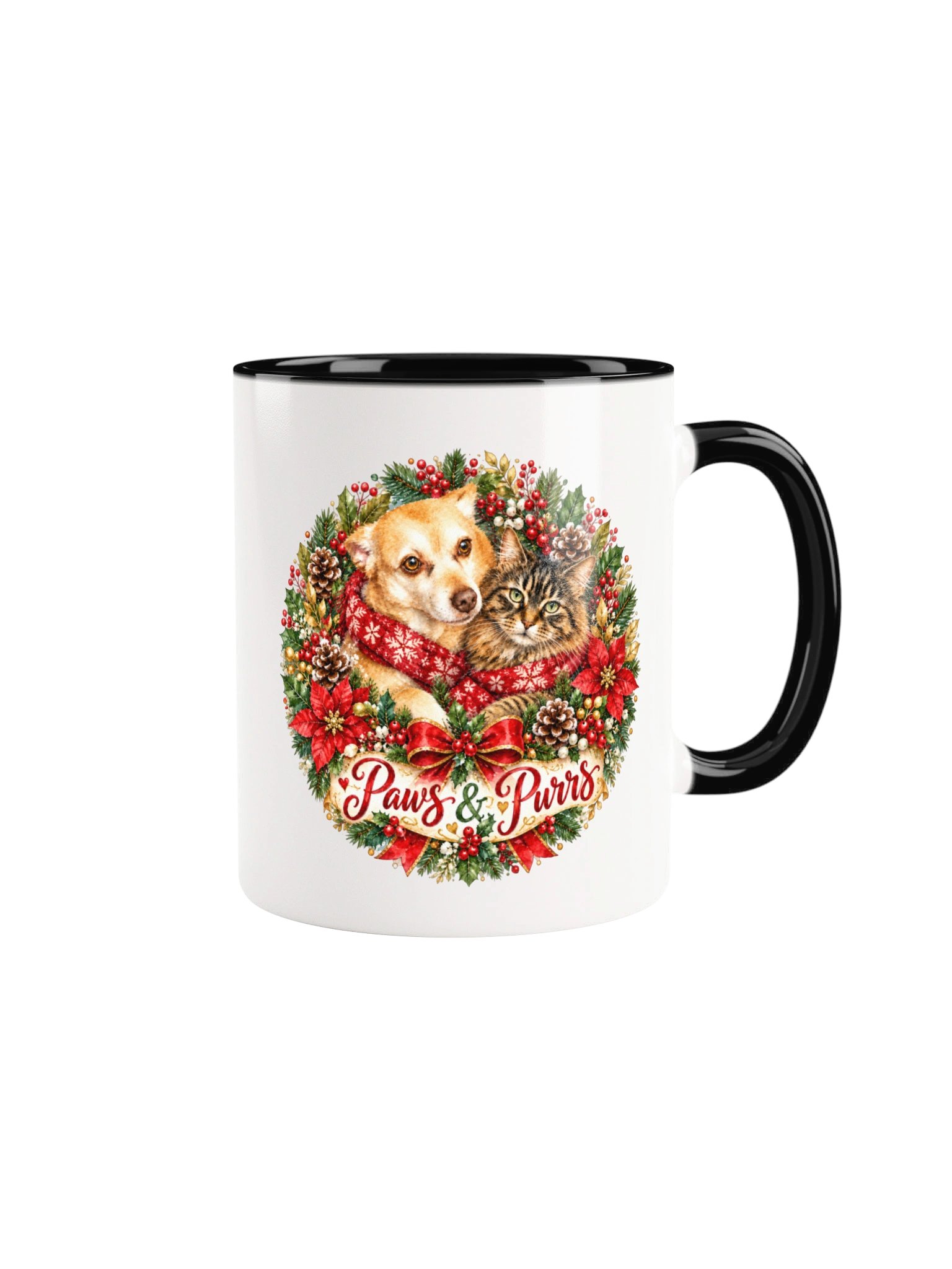 Paws and Purrs Christmas Cat and Dog Mug product image (3)