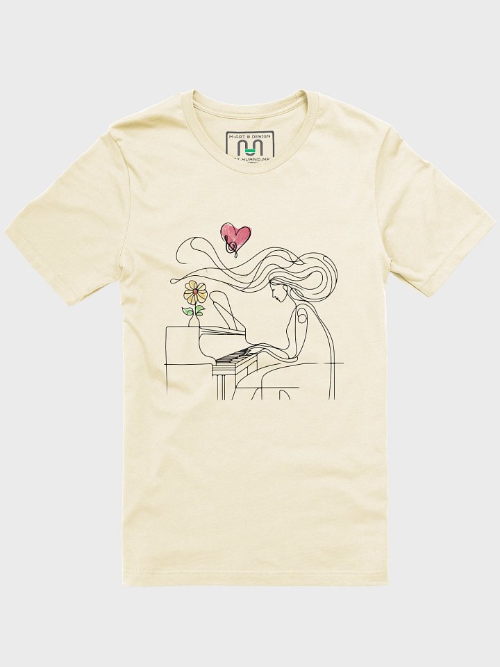 Piano Player Young Woman with Heart T-Shirt product image (1)