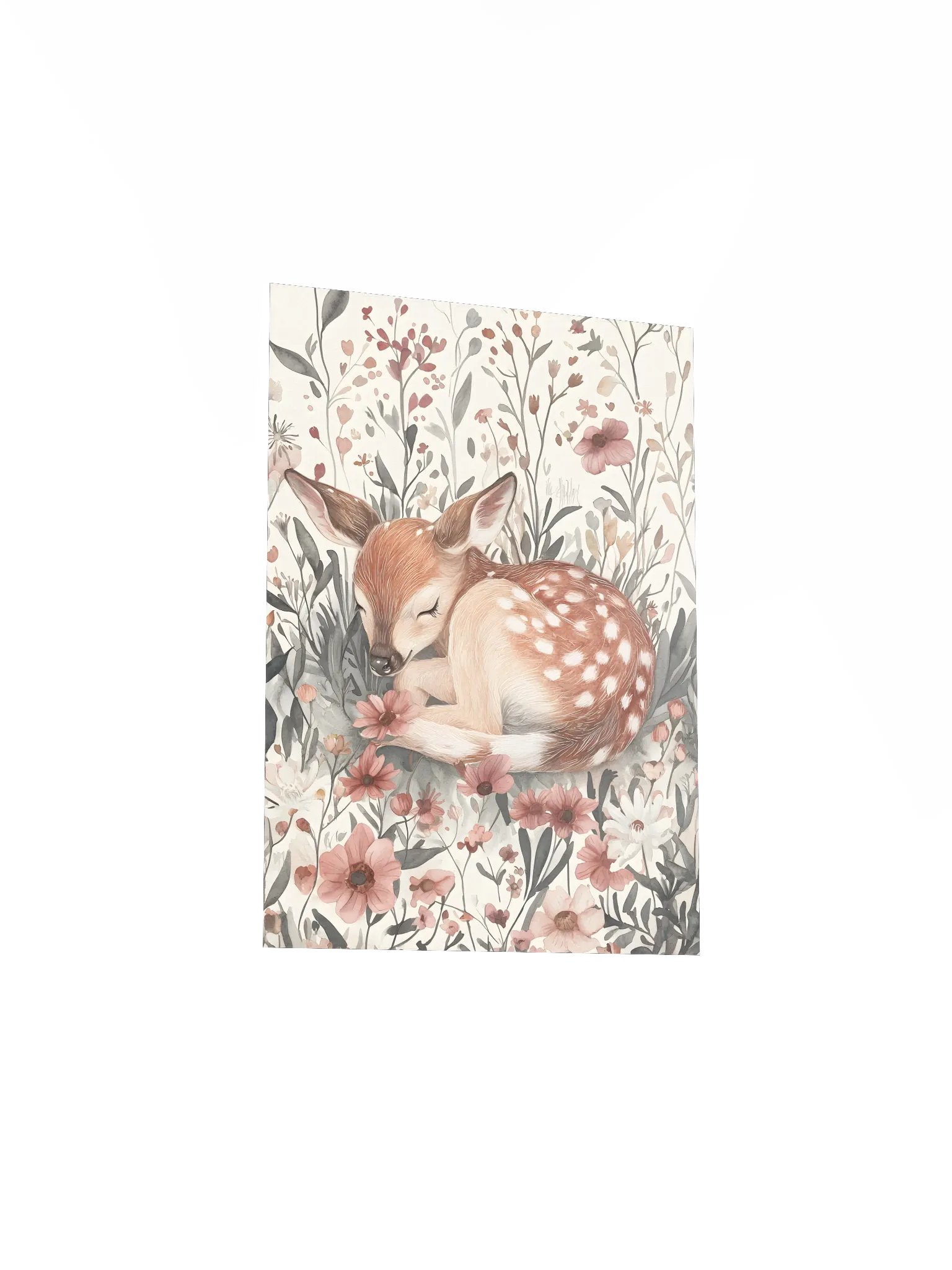 Woodland Deer Sleeping in Pink Florals product image (4)