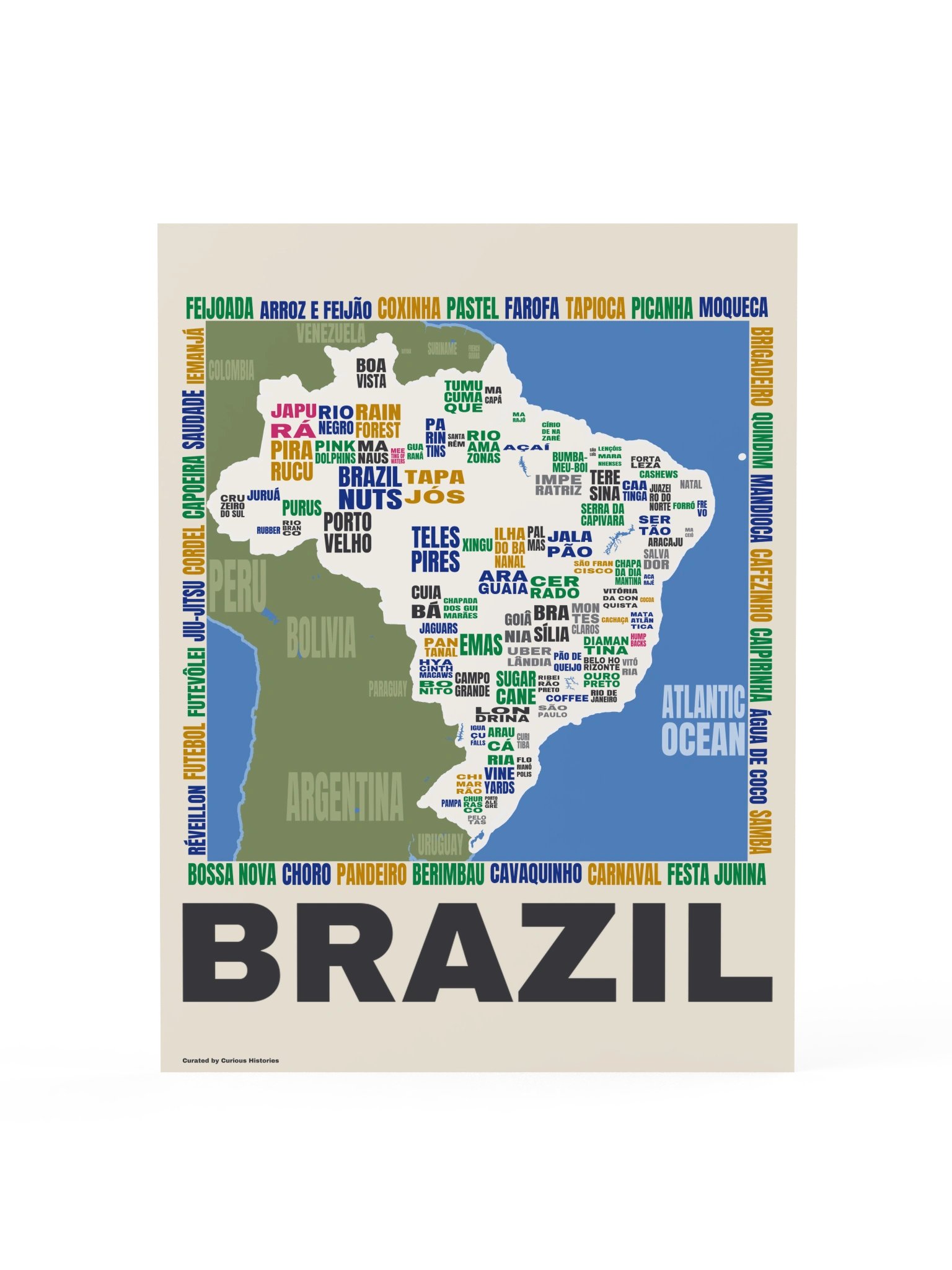 Brazil Word Map Print product image (2)