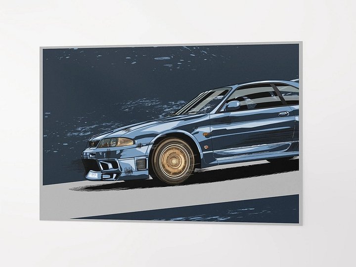 "Nissan Skyline GT-R (R33)" Original Artwork Print product image (1)