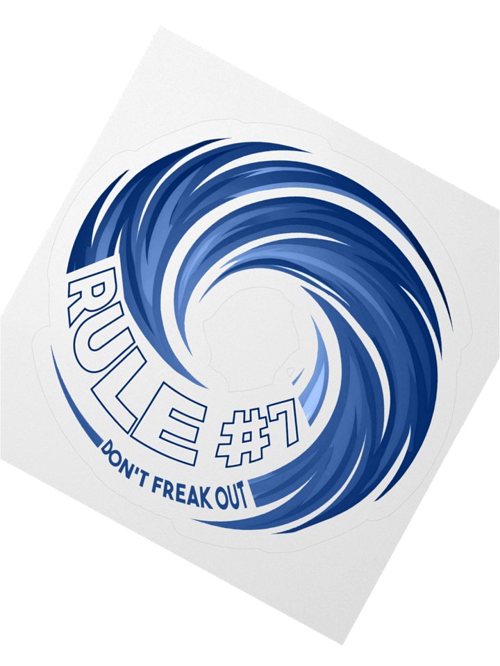 Rule #7 Kiss Cut Stickers Hockey Blue and White product image (4)