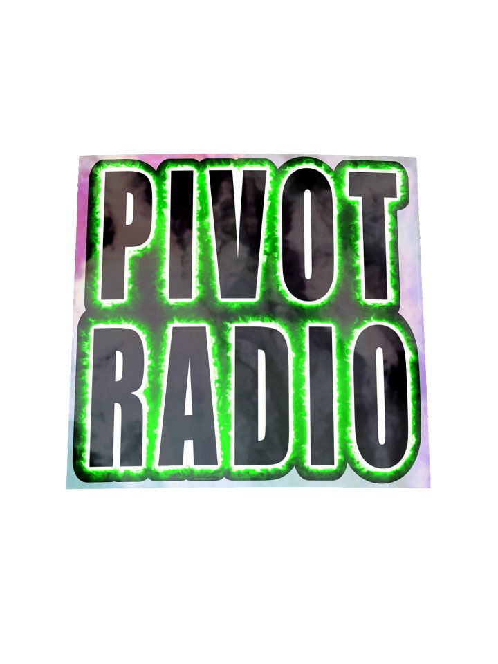 Holographic PIVOT RADIO (Green) Sticker product image (1)