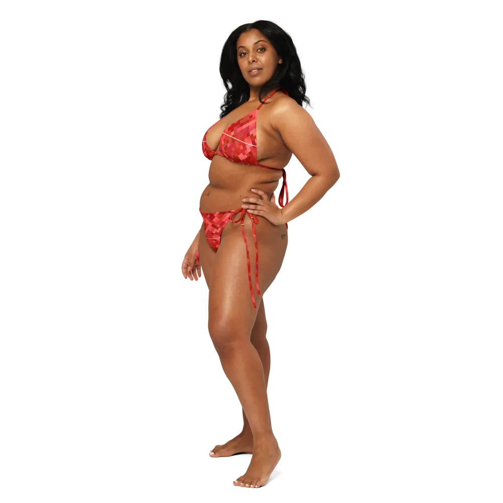 Colorful Mosaic Pattern Design String Bikini - v3 product image (8)