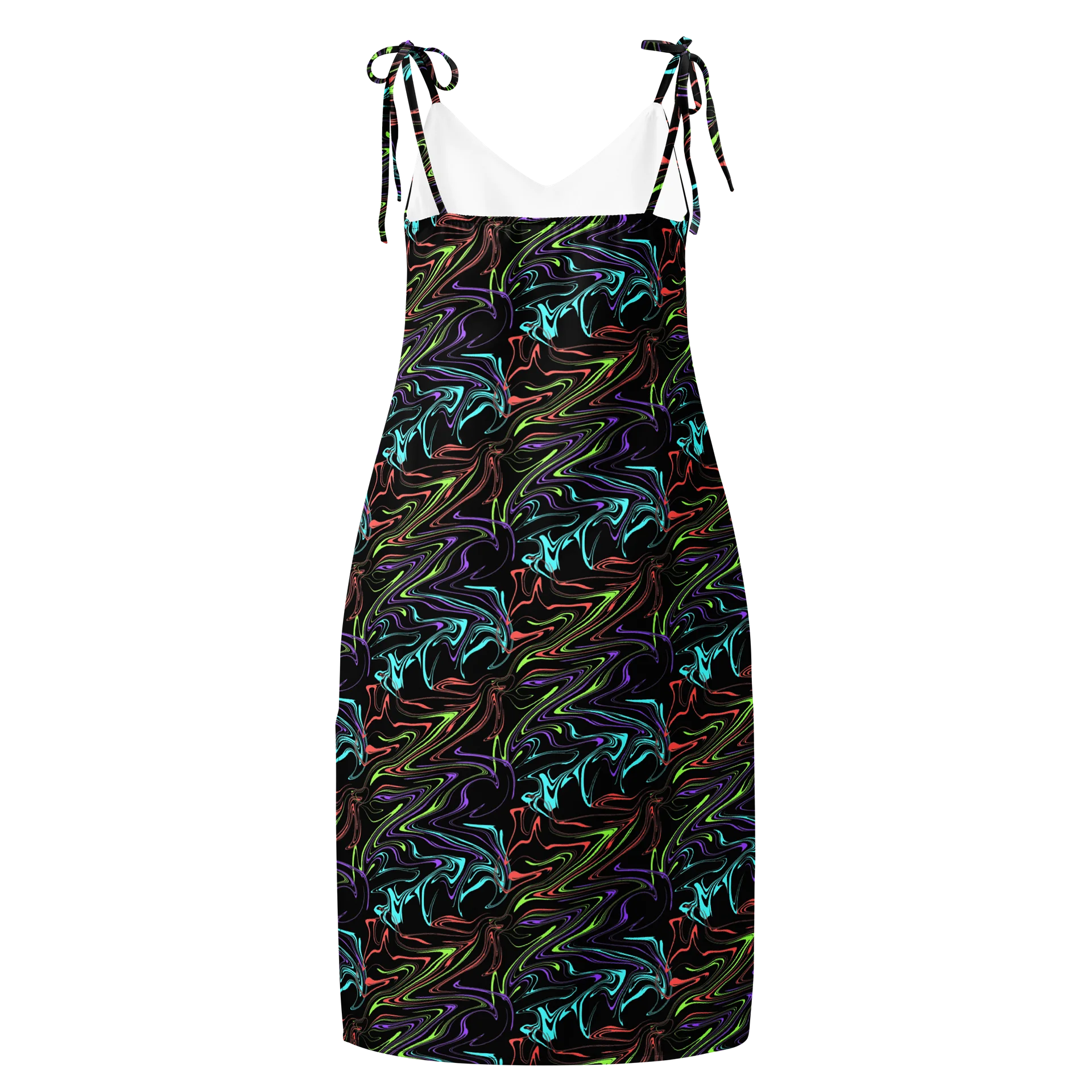 Colorful swirls All-Over Print Slip Dress product image (2)