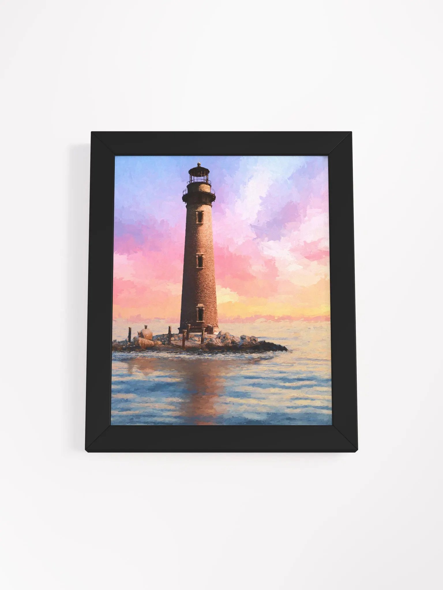 Sand Island Lighthouse – Mobile Alabama Studio Framed Print product image (1)
