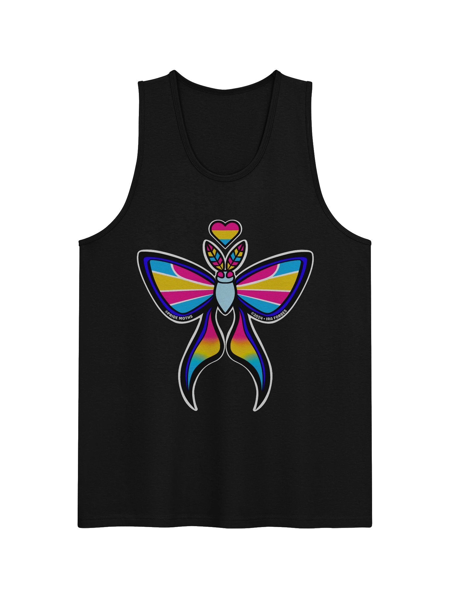 № 4 | PANSEXUAL PRIDE MOTH | GRAPHIC TANK | TANK TOP product image (1)
