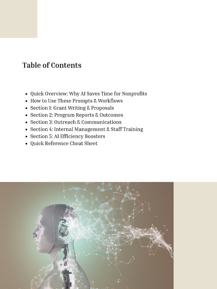 50 AI Prompts & Workflows for Nonprofit & Service Providers product image (2)