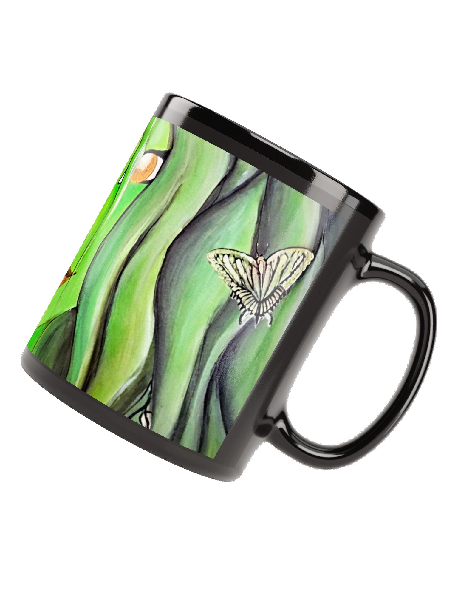 Spring Fairy black glossy mug product image (11)