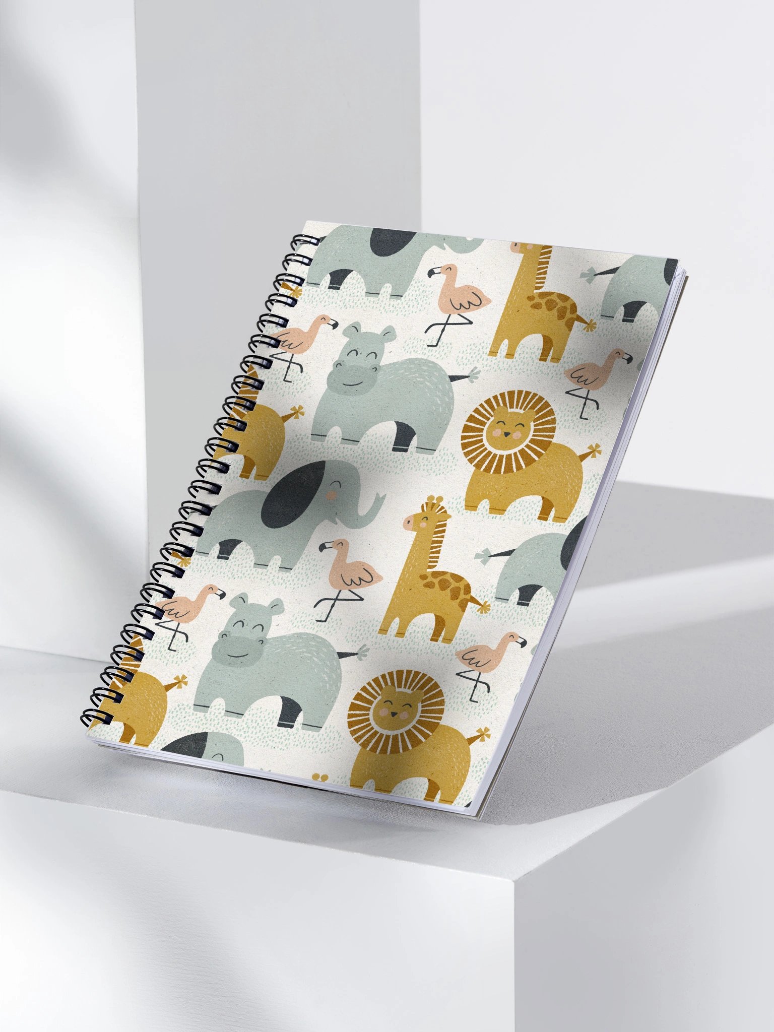 Retro Jungle Animals Spiral Notebook product image (3)