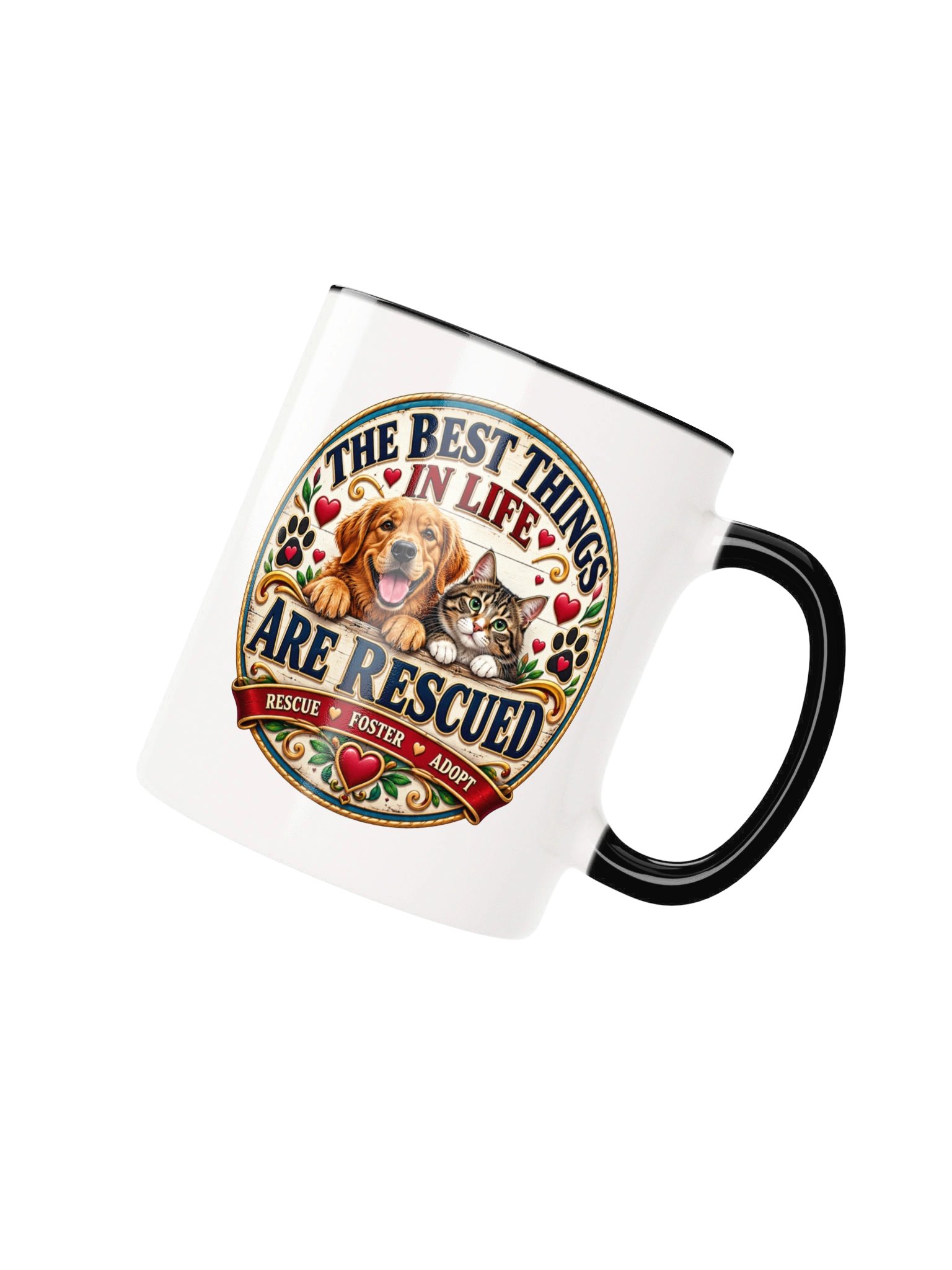 The Best Things in Life Are Rescued Two Color Mug product image (2)