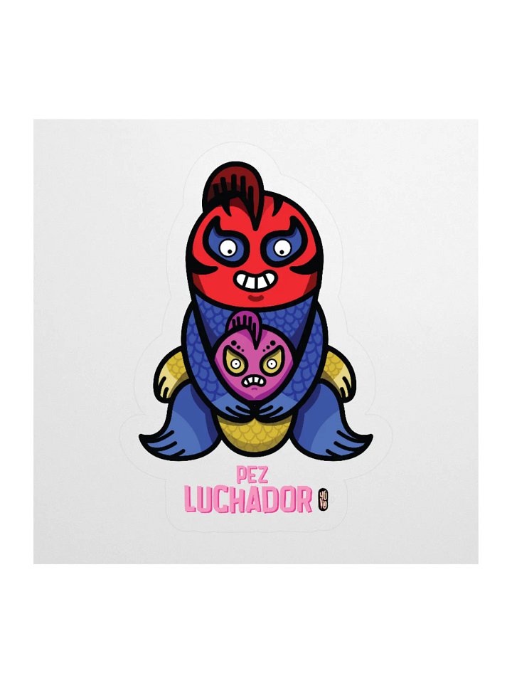 Pez Luchador - Sticker (Kiss Cut) product image (1)