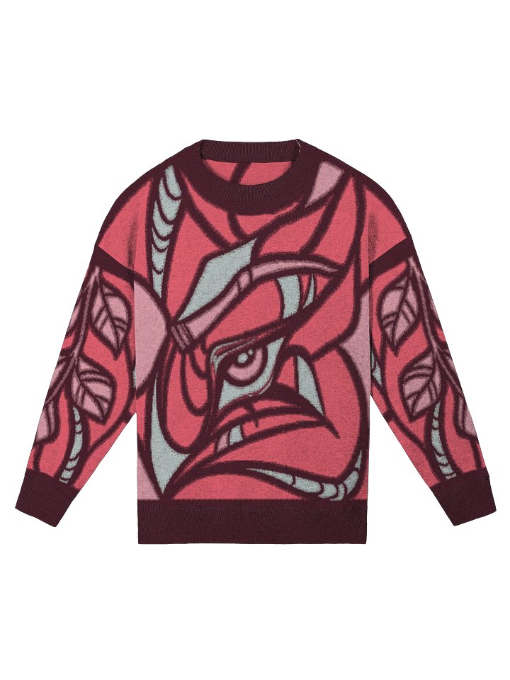 Pink Stained Glass Abstract Rose-Eyeball Unisex Sweater product image (1)