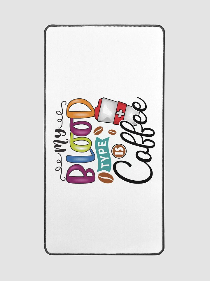 Coffee Blood Type Desk Mat product image (2)
