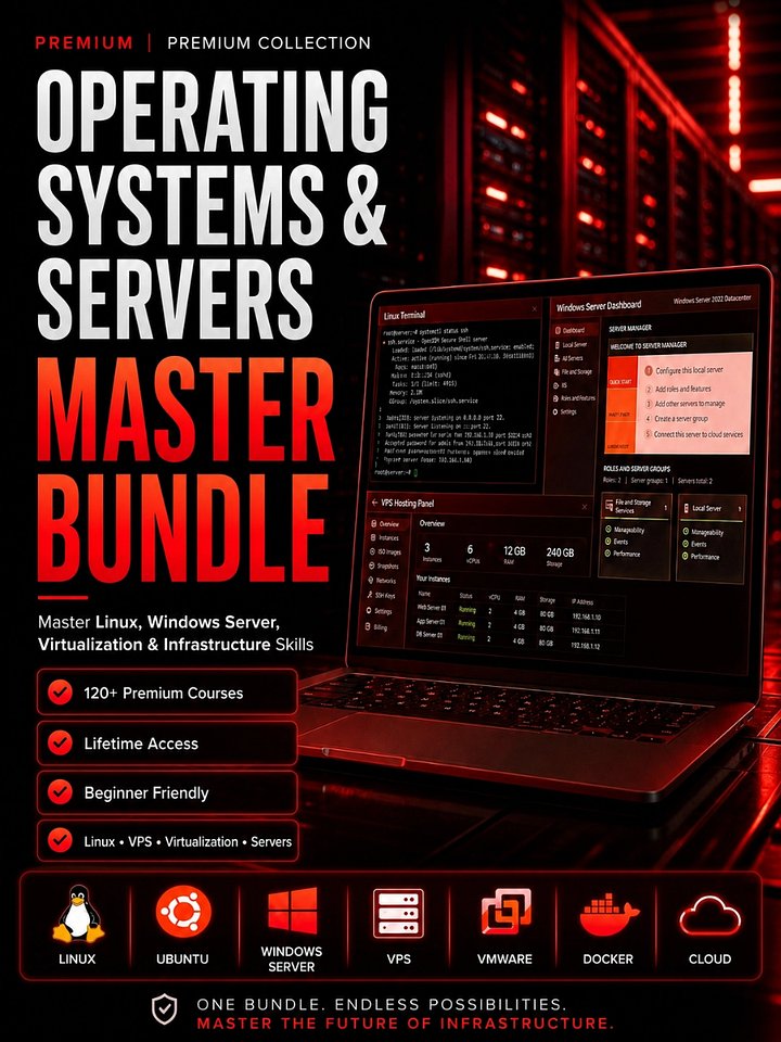 Operating Systems & Servers Master Bundle 🖥️ | Linux, Windows Server, Virtualization & System Administration product image (1)