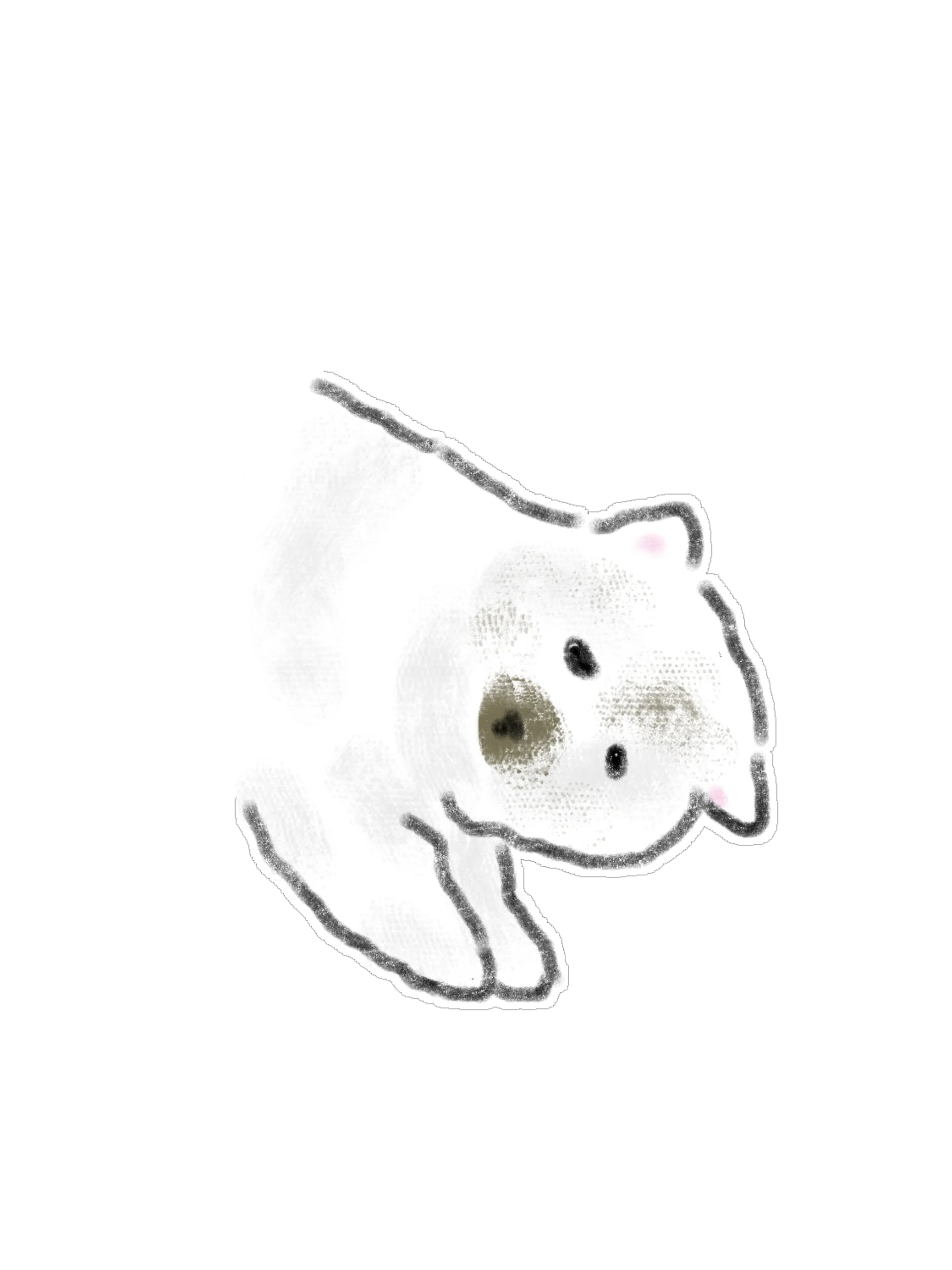 Fluffy White Puppy Digital PNG Graphics Pack (15 Designs) product image (10)