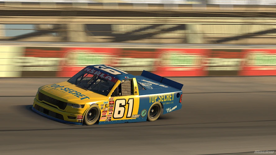 Trey Deal running at Darlington for Round 4 of the NSRLA Truck Series