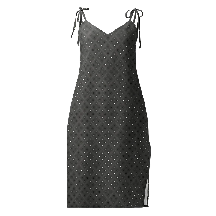 Dark Gray Textured All-Over Print Slip Dress product image (1)