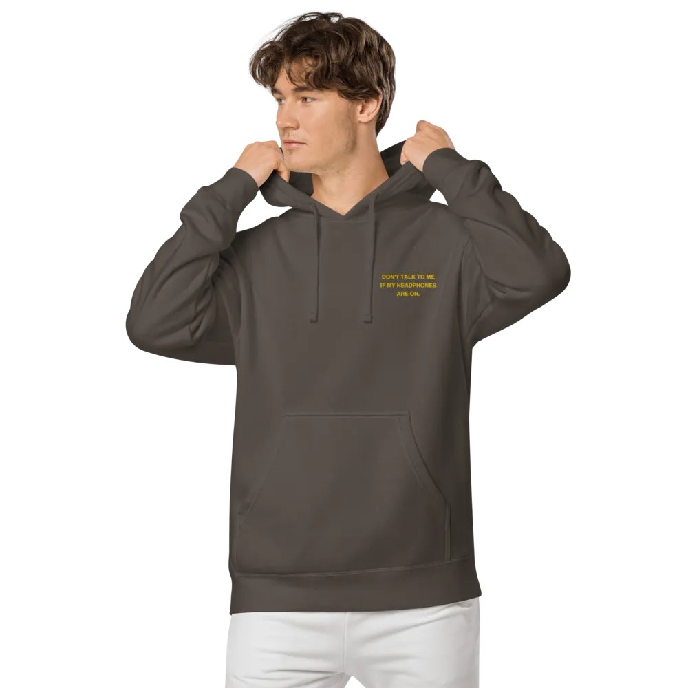 L.C. HEADPHONES ON (gold) embroidered pigment hoodie product image (7)