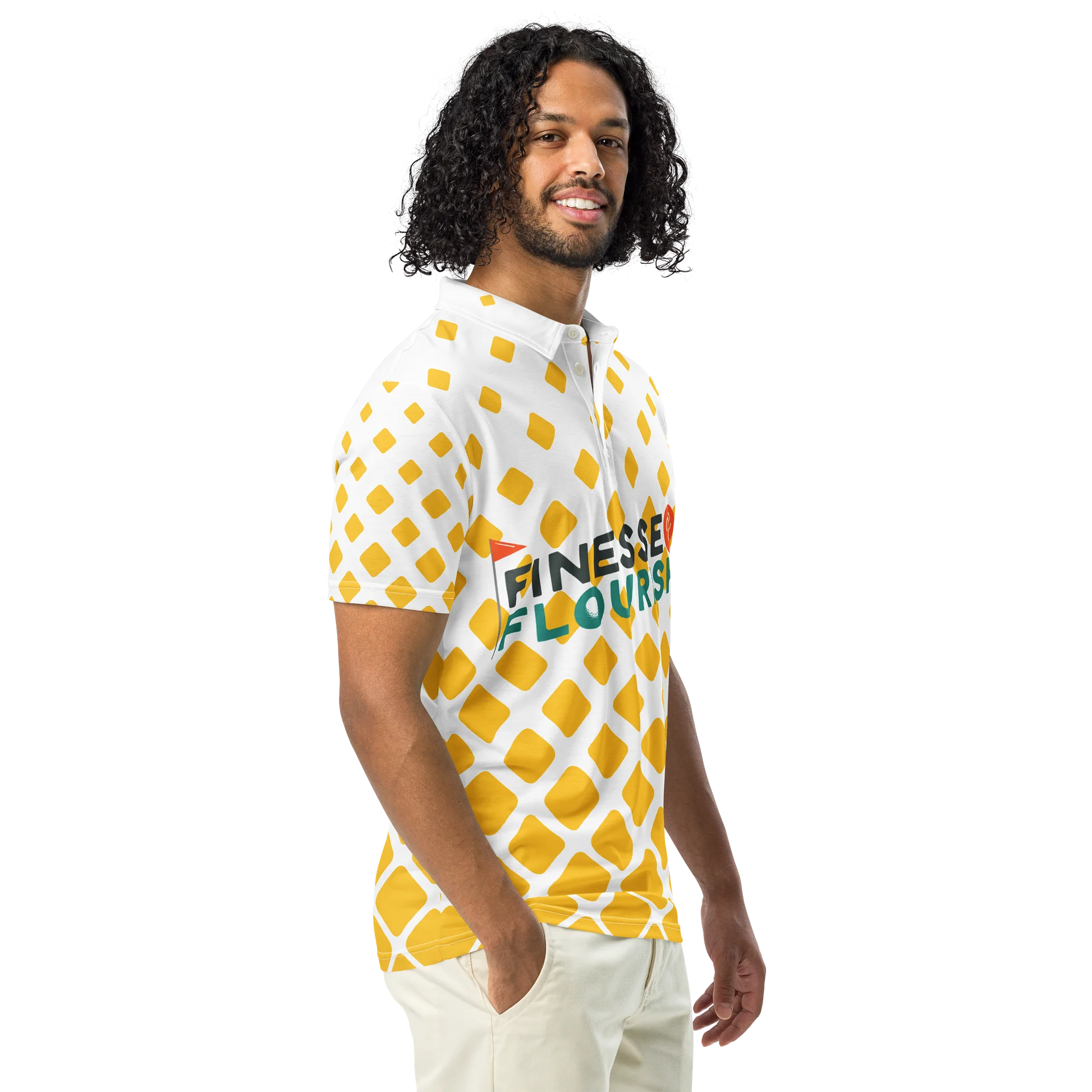 F&F Pineapple Slim Fit Polo Shirt product image (1)