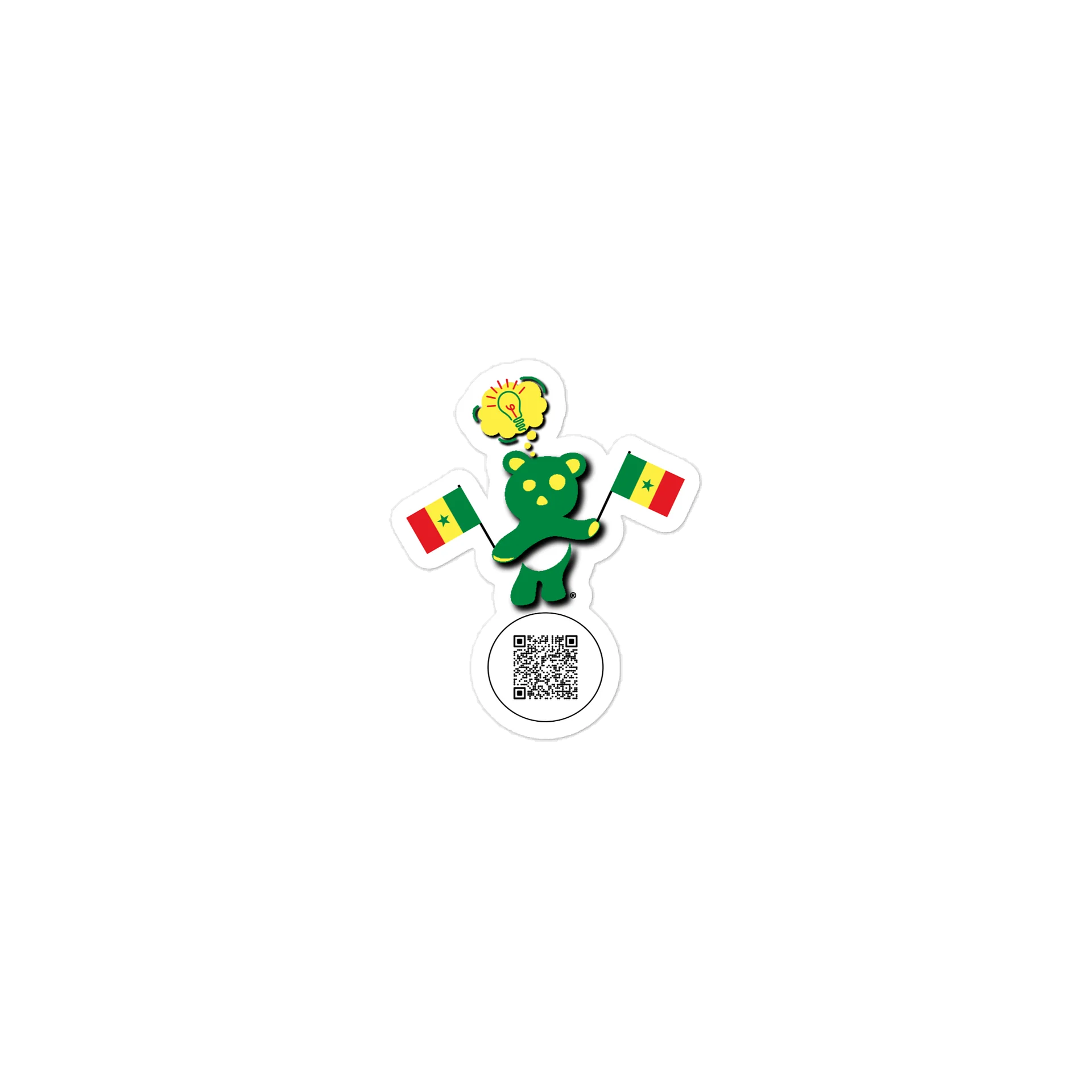 Senegal — Country Bear Sticker | BehrBrained Media product image (1)