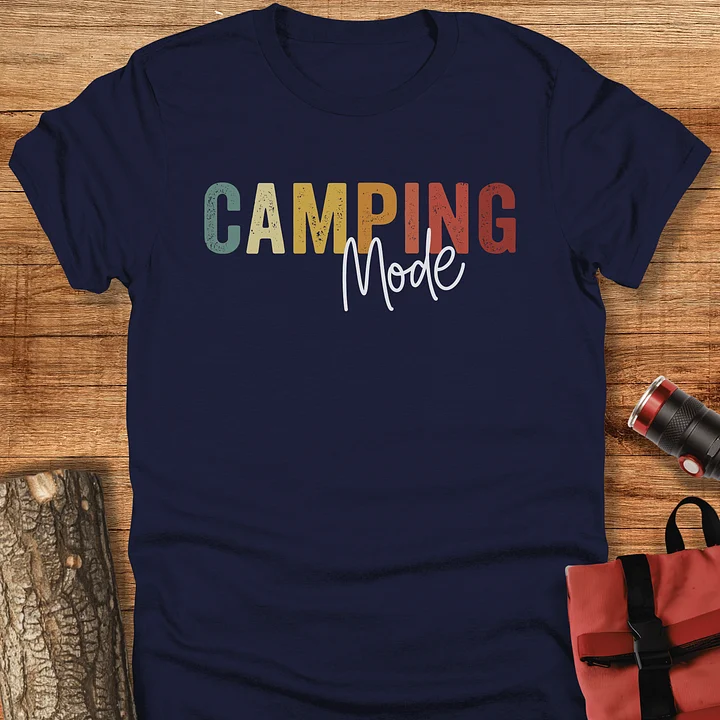 Camping mode, Retro camping t-shirt, Unisex product image (3)