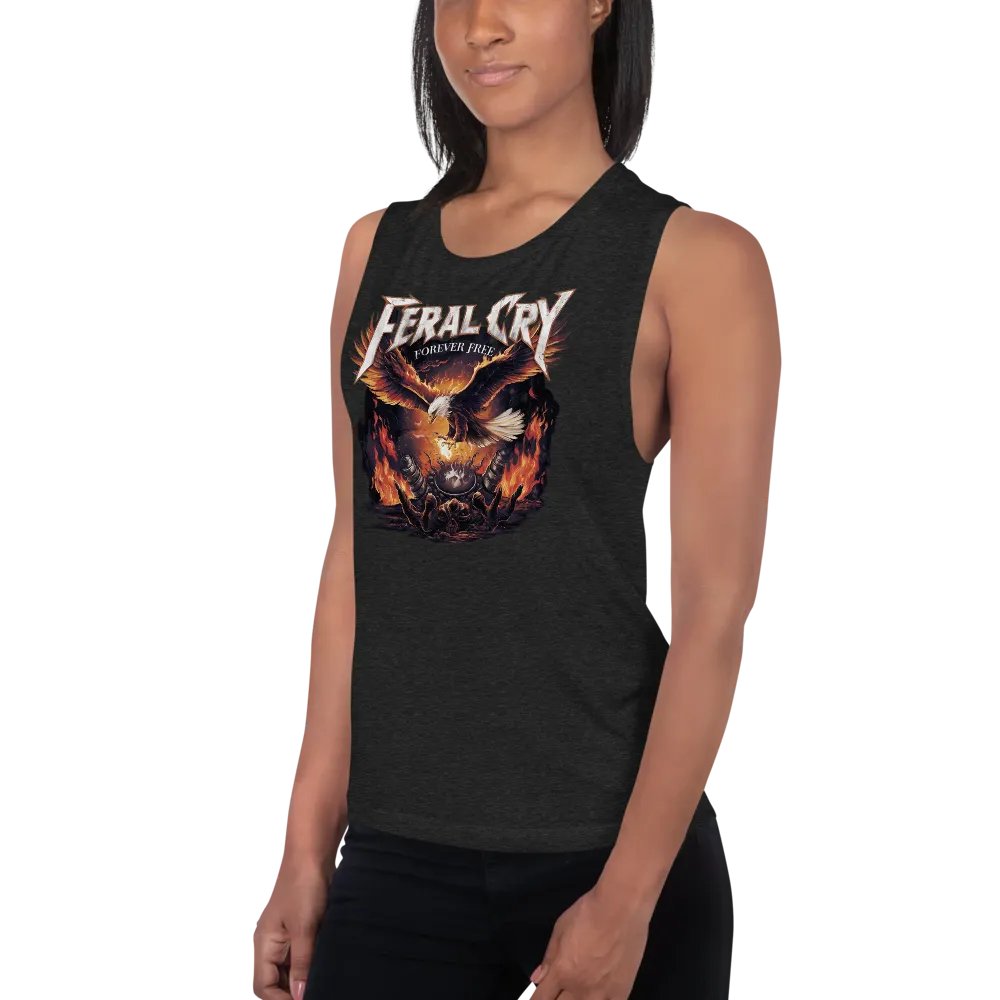 Feral Cry Forever Free Eagle Women's Tank product image (3)