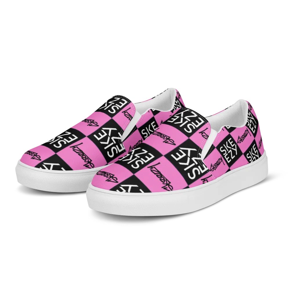 Checkered Skeezy Slip-Ons (womens) BLK/PNK product image (4)
