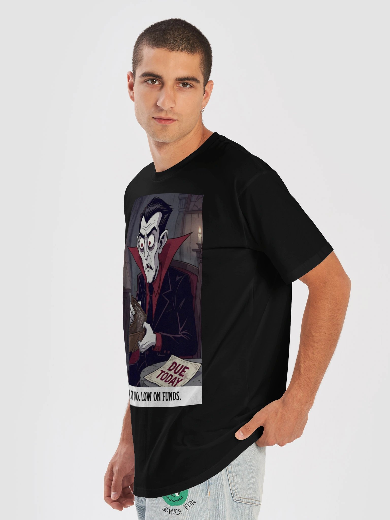 Low On Blood. Low On Funds. Vampire Shirt – Gothic Streetwear Apparel product image (7)