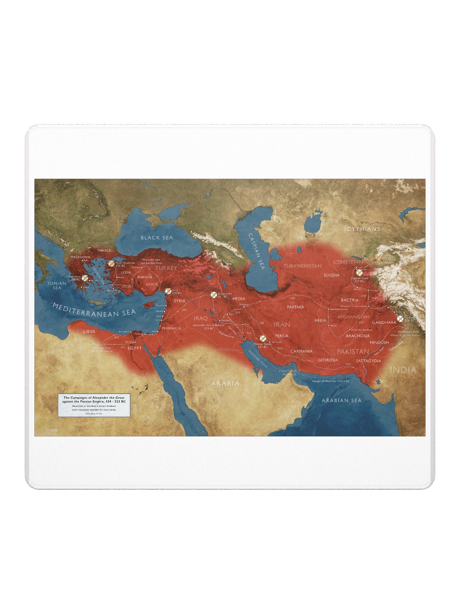 The Campaigns of Alexander - Gaming Mouse Pad product image (2)