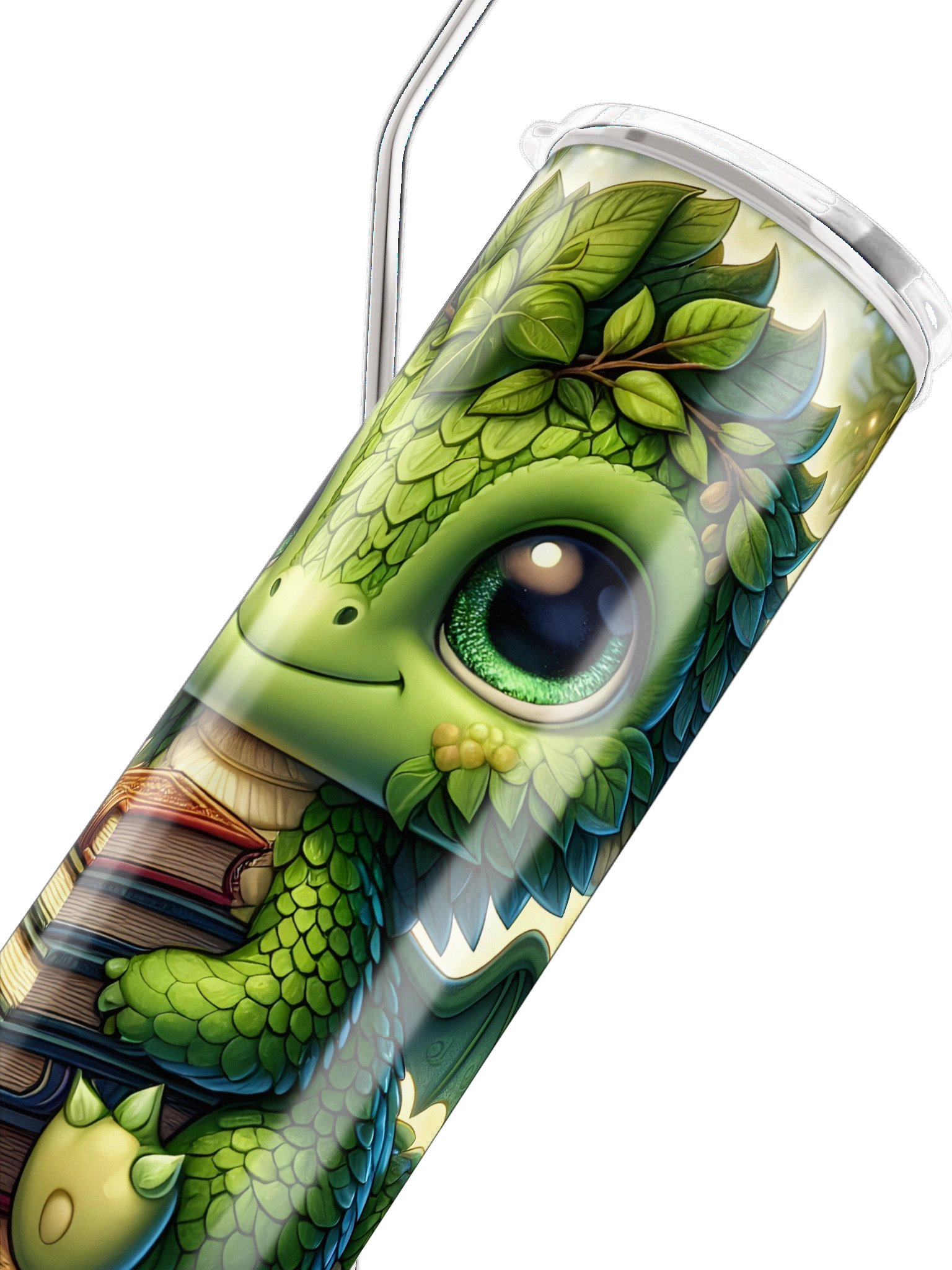 Not for Bookworms - Book Dragons Only (Green) 20 oz. Tumbler product image (4)