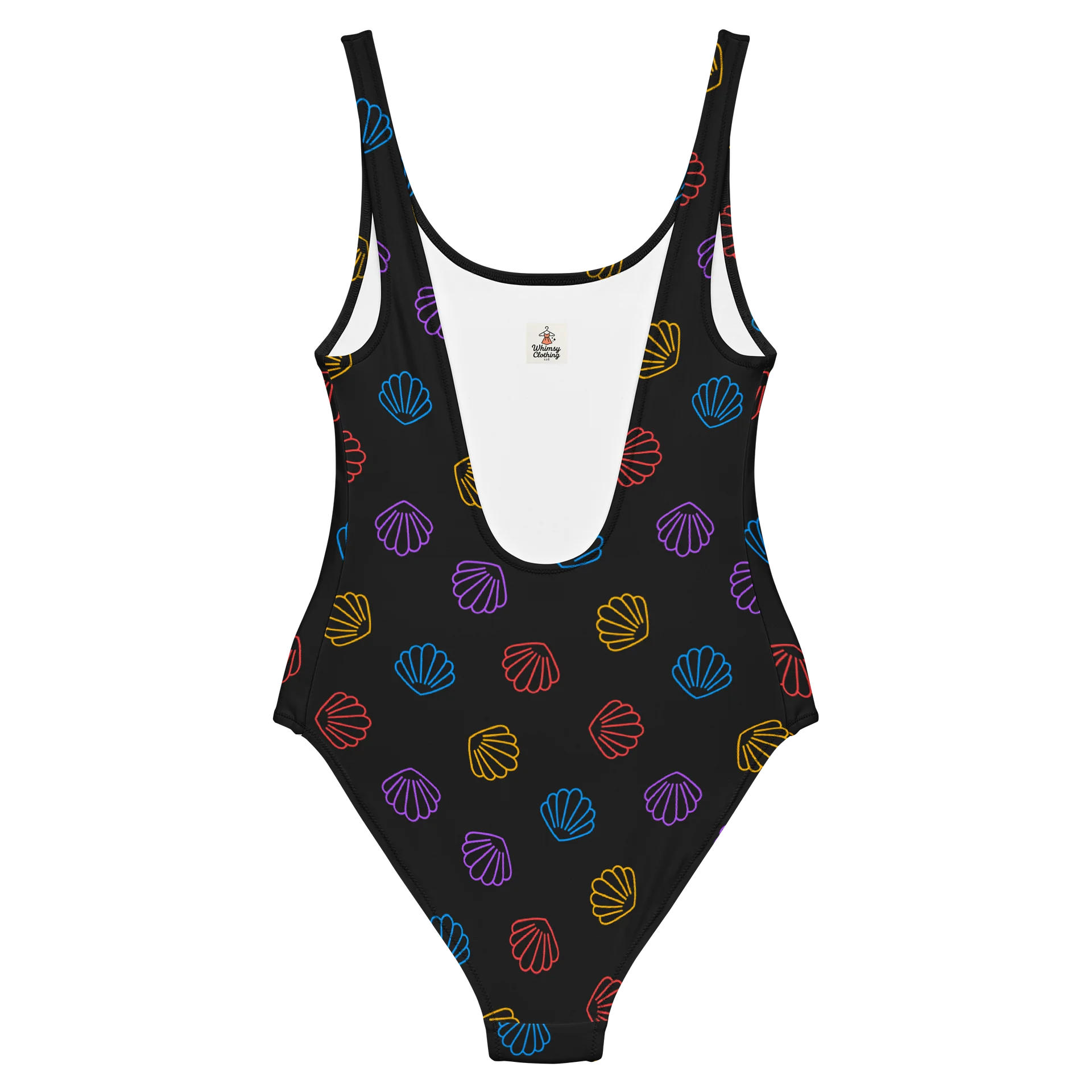 Stylish Swimsuit with Colorful Seashell Outlines product image (6)