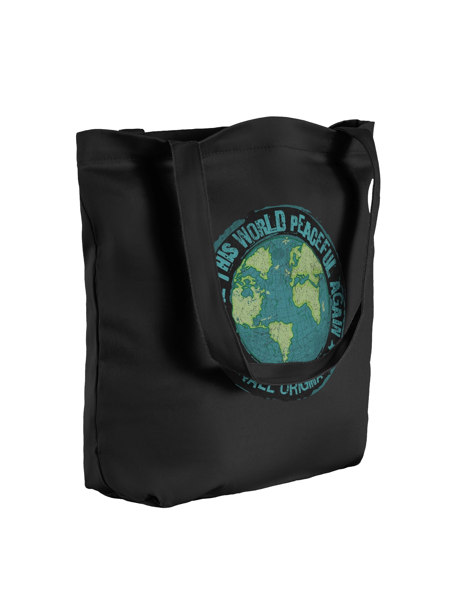 Eco_World Peace Tote Bag EQALL® Originals_Black / Turquoise product image (3)