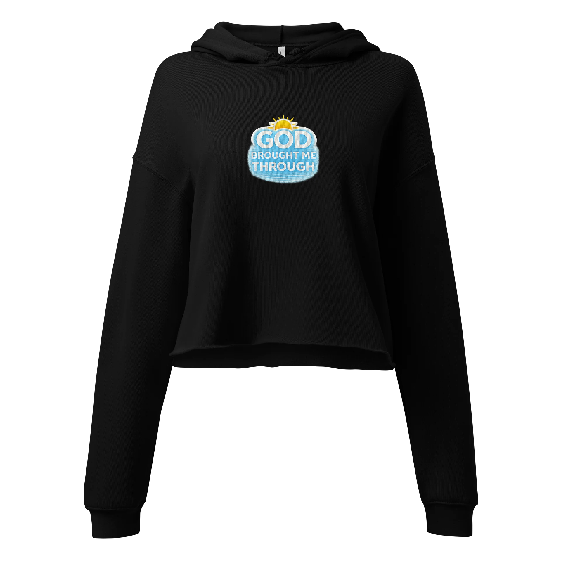 God Brought Me Through – Women’s Cropped Hoodie (Survivor Edition) product image (1)