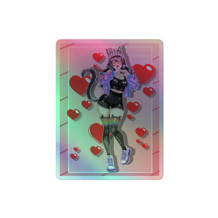Hearts Sticker (Square/Holo) product image (2)